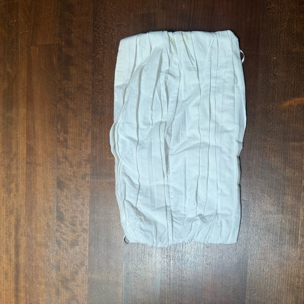 Abercrombie & Fitch white Pleated Tube Top